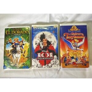 VHS 3 Pack Bundle, Babes in Toyland, 101 Dalmatians, The Road to El Dorado